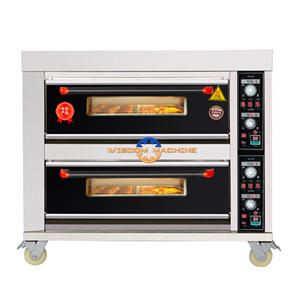 electric heating 3 deck 6 tray pizza bread baking oven